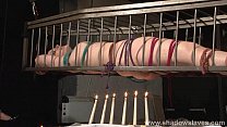 caged american fetish model caroline pierce in hot wax bdsm and deprived lesbian