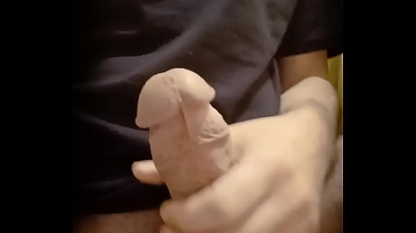 Young large cock jerk in bathroom solo