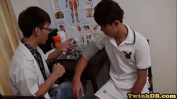 Asian twink anally banged by doctor after medical test