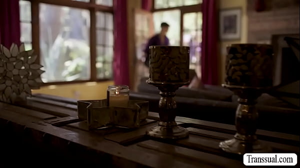 TS Ariel fucks friends fiancee in front of him