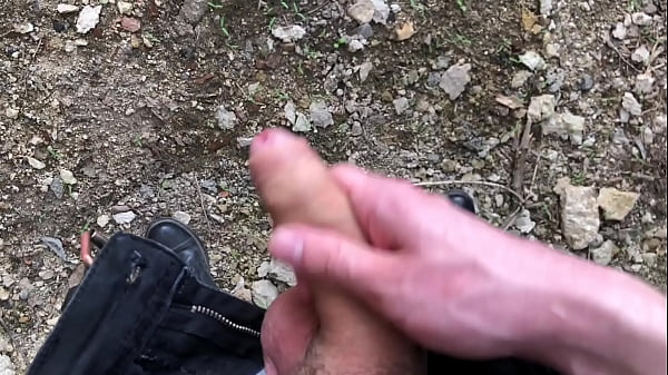 Quickly OUTDOOR & Hot Stud Wanking HIS BIG DICK / HUGE LOAD / Monster Cock