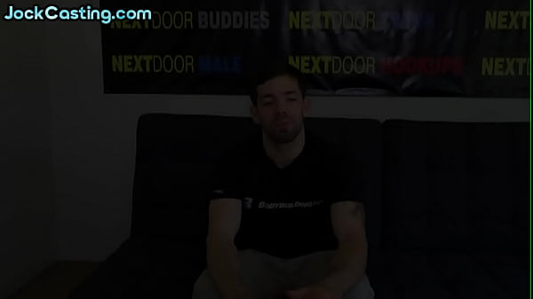 Hairy inked amateur stud jerks his hard cock on casting