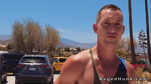 Gays balls deep oral and anal sex in the bathroom