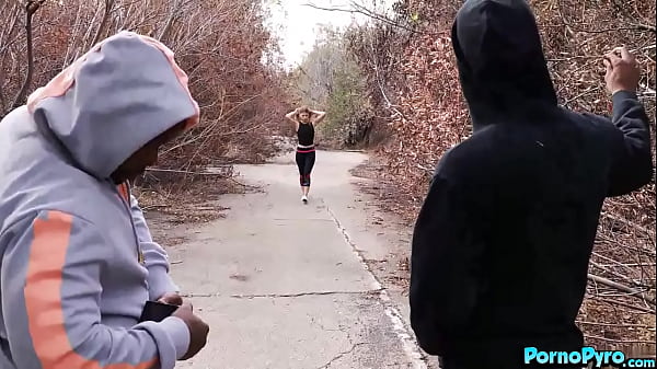 Teen Hiker Leah Lee Fucks Two Strange Black Dudes