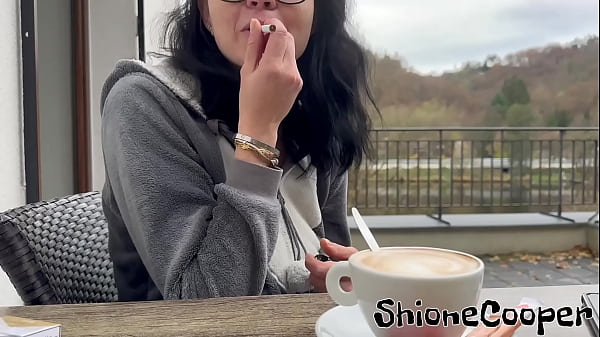 Morning First Cigarette and Very Hard My Nipples because was minus outsite