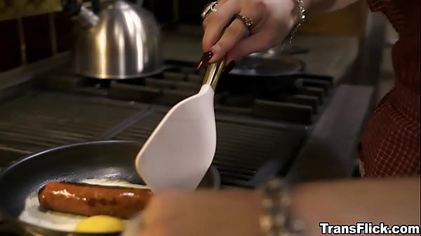 HAzel Moore and trans Ariel Demure knows that sex is a great way to work up an appetite