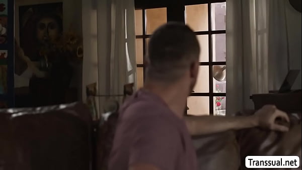 Tranny Brittney Kade rides Pierce Paris bigcock