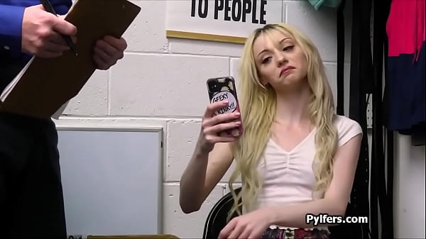 Mall cop records her sucking his dick on his small camera