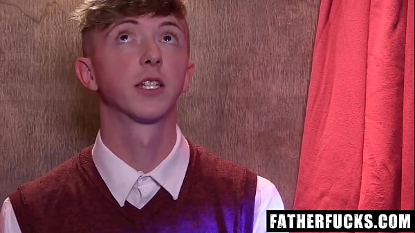 Priest Gives a Surprise in The Confessional Booth – Fatherfucks