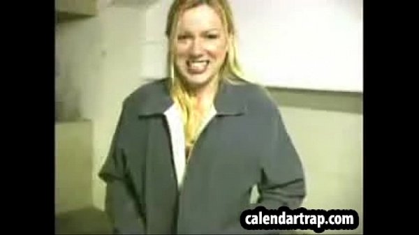 Sexy blonde sucks dick in public