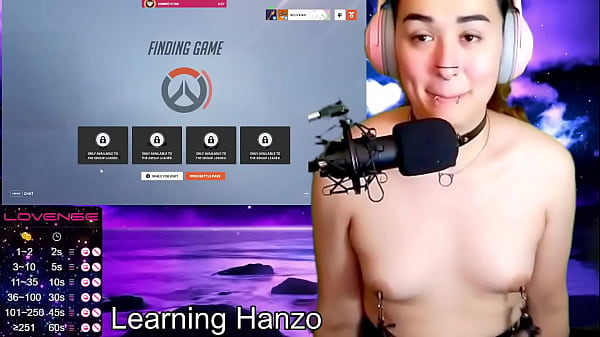 adorable shemale plays ow2 while stream controls her vibe