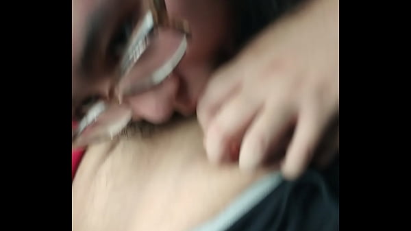 Backseat blowjob from nerdy Slut