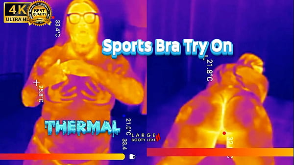 Sports Bra Try-On, Boob Bounce Tests, Naked Twerk Tease THERMAL POV (4K Landscape)