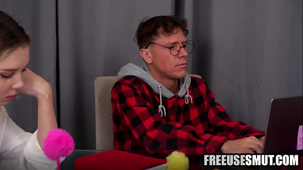 Step sister used like a toy by geeky step brother