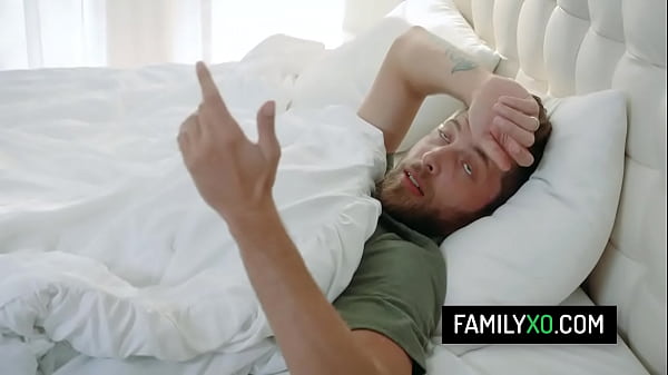 Horny stepmom Sofie Marie fucks his her sick stepson just to make him feel better