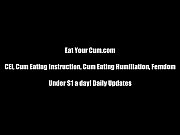 bdsm video make sure you lick up all you jizz cei