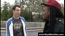 Blacks Thugs Breaking Down Sissy White Boys Har...
