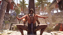 The ancient statue has awakened and is now rhythmically pounding Lara in all her holes. 3D Hentai Game Animation