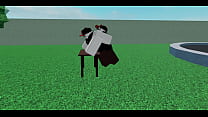 Roblox pale man bends over man on table and fucks him.