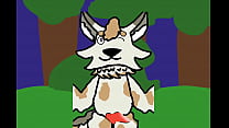 Bouncing Furry Wolf with a dick