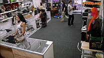 Big boobs latina pounded in the backroom to earn more money