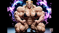 Abigail's EXPLOSIVE muscle growth! Pump Factory: FMG AI animation video