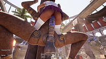 An ancient statue awakened and began to fuck Lara in an arena with 1,000 spectators. 3D Hentai Game