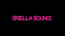 Pretty blonde, Briella Bounce, stimulates her shaved pussy with a magic wand vibrator...