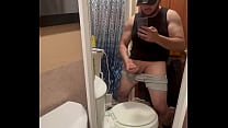 Stroking Brown Cock