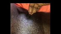 Ebony teen slut takes my cock and my cum inside her little pussy hole