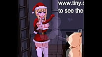Hot blonde in santa claus vest having sex with ...