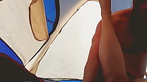 fucked in tent she cums on cock