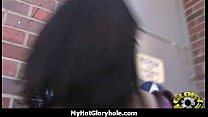 Horny Lady Enjoys Gloryhole Cocksucking Interracial 6