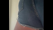 Jeans leather dildo and sperm