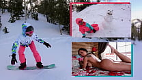 BANGBROS - Amia Miley veut-elle construire un Snowmannnnn ? Oui. Et elle veut aussi faire rebondir son gros cul sur la bite !