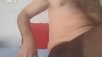 Soloboy lingerie show and masturbating