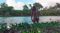 I get naked on the river bank and masturbate un...