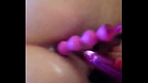 Hope xxx enjoys anal beads and a vibrator as she plays with her anal beads