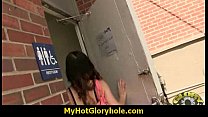 I sneak Black BJ as I fuck husband thrue gloryhole 20