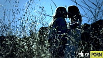 Sexy hot babes lesbian sex in the forest