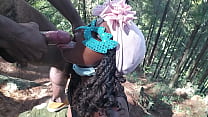 Fifty Shades Black The best thing about going for a walk in the jungle is that your friend gets horny and we end up having a threesome with hard penetration and she ends up eating the cum
