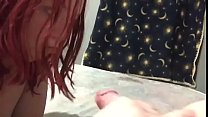 Redhead fucking large cock