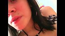 A young tattooed and pierced slut makes a video for her boyfriend