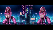 Cyberpunk Temptress (Side-By-Side VR) ~ AI-Generated