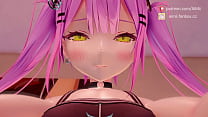 Futanari T*wa-sama taker POV blowjob and cuminside