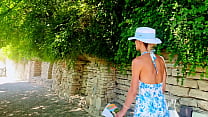 Visiting a castle in beatiful sea promenade town holiday VLOG