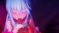 Konosuba | Qué puta es Aqua, lo chupa bien rico