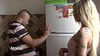 Wife realized that her husband enjoyed seeing another male fucking her and found a way to please the cuckold and still enjoy double.