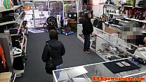 Caught pawnshop thief pussyfucked by broker