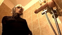 Butt Plugged Crossdresser Wite Wigg Tease